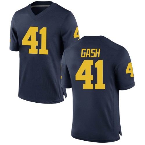 Isaiah Gash Michigan Wolverines Men's NCAA #41 Navy Replica Brand Jordan College Stitched Football Jersey GUK3154IS